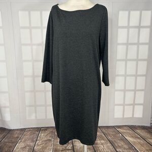 🔥🔥5 for $25🔥🔥 Gap Dark Grey Long Sleeve jersey Dress Size Large